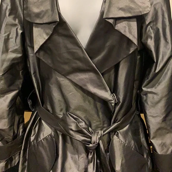 Kenneth Cole New York Metallic Trench Coat - Picture 4 of 12